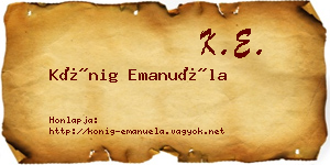 Kőnig Emanuéla névjegykártya